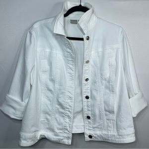 Chico's White Jean Jacket